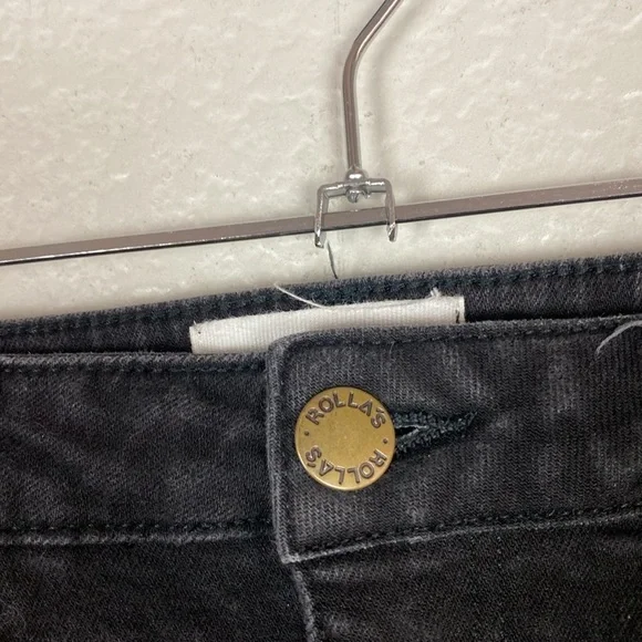 Rolla’s black cut off denim shorts - Picture 2 of 4